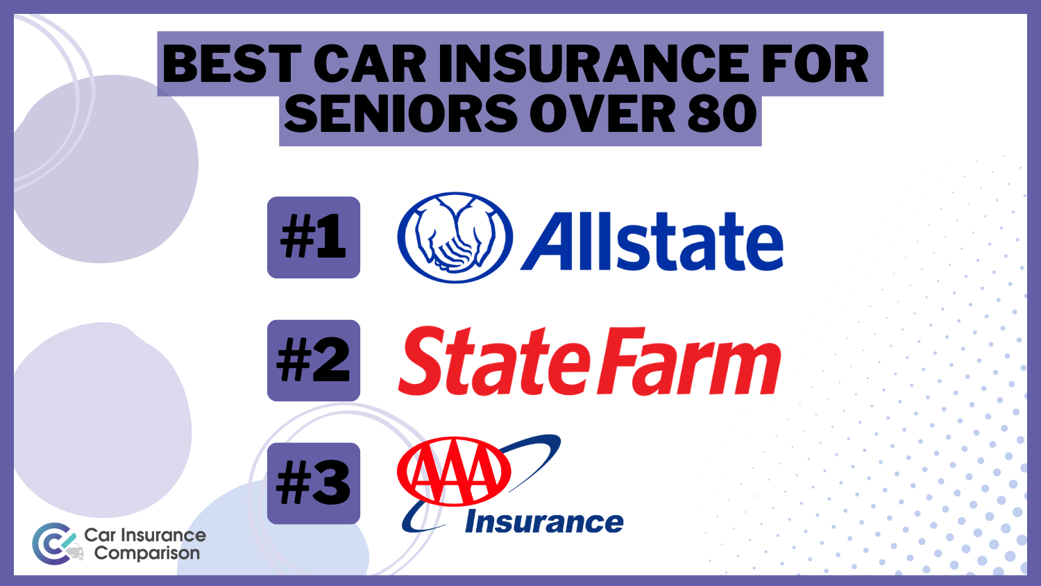 Best Car Insurance for Seniors Over 80 : Allstate, State Farm, AAA