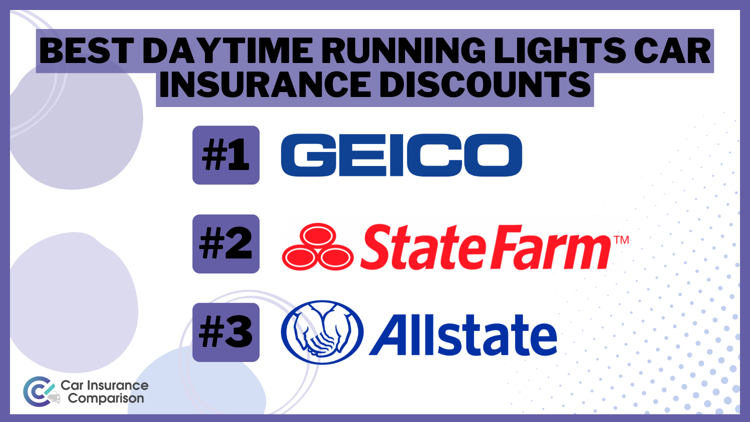 Geico, State Farm, Allstate: Best Daytime Running Lights Car Insurance Discounts