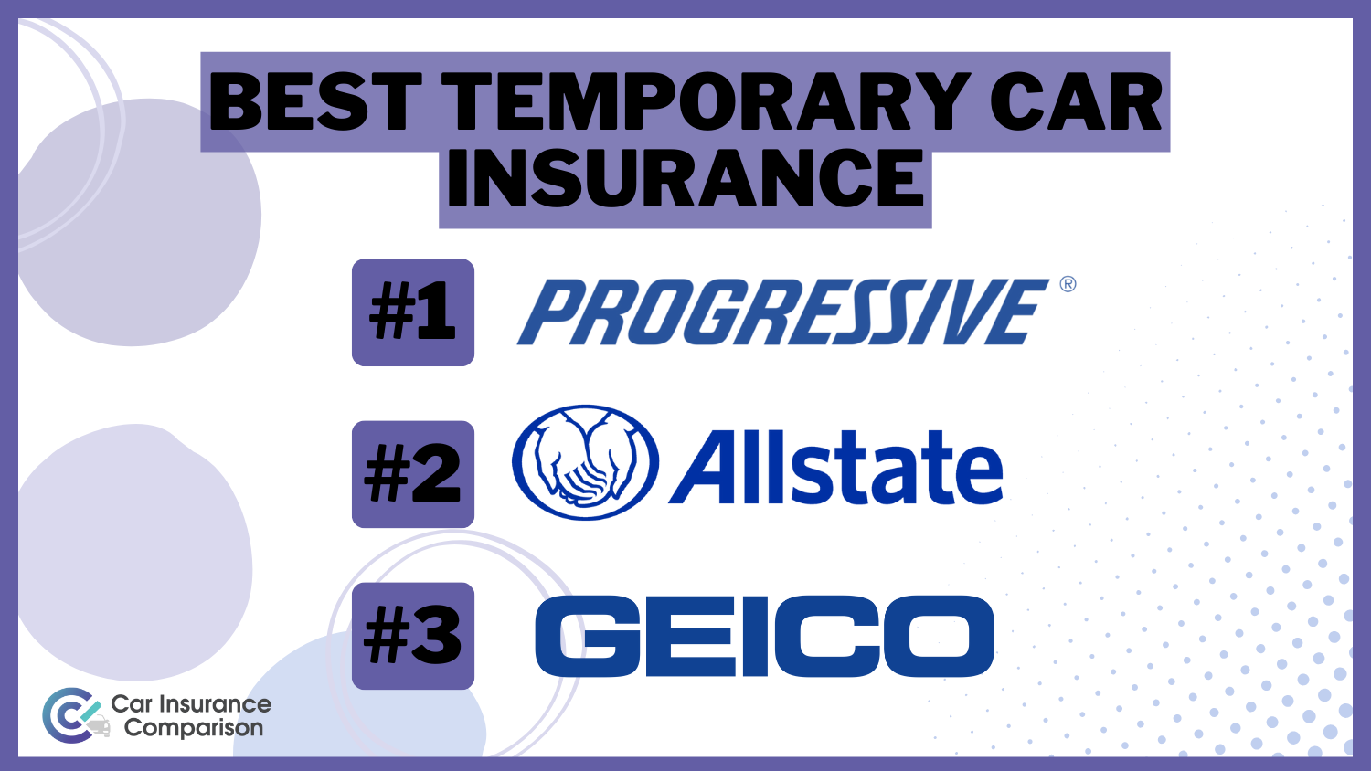 Best Temporary Car Insurance: Progressive, Allstate, Geico