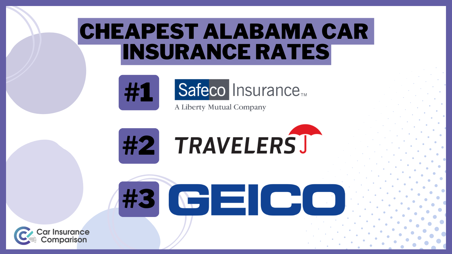 Cheapest Alabama Car Insurance Rates: Safeco, Travelers, Geico
