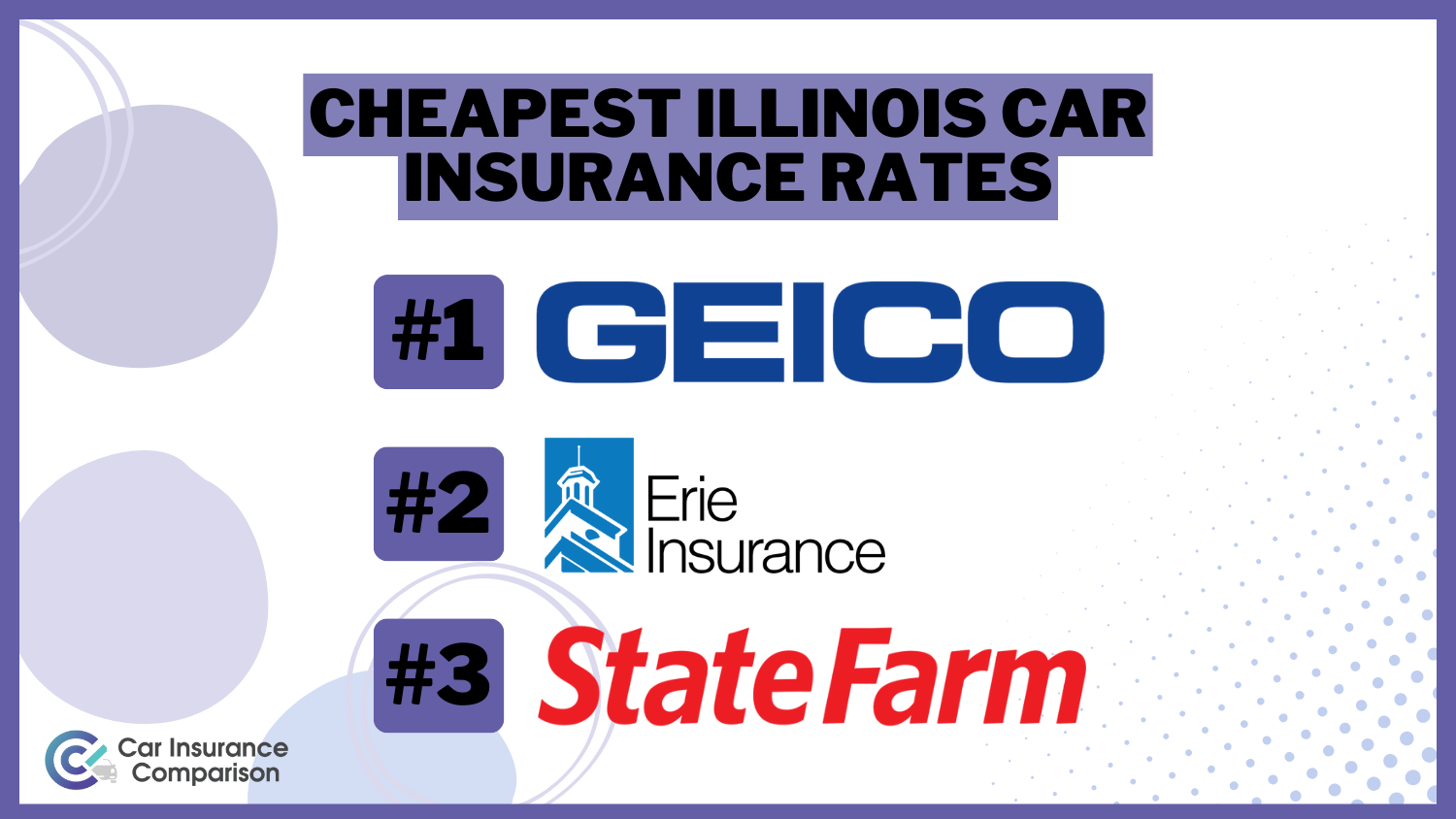 Cheapest Illinois Car Insurance Rates: Geico, Erie, State Farm