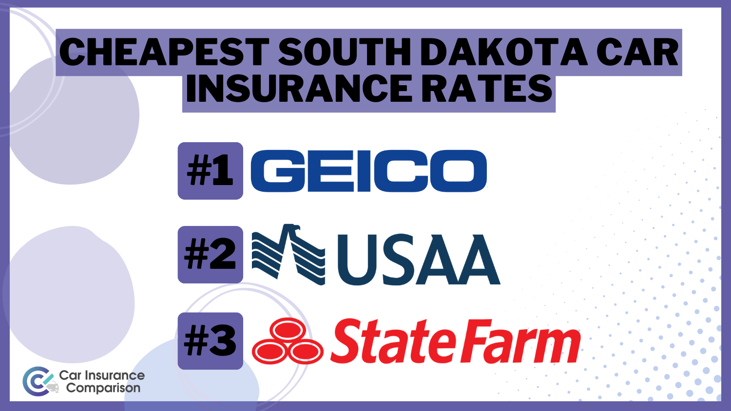 Cheapest South Dakota Car Insurance Rates: Geico, USAA, State Farm