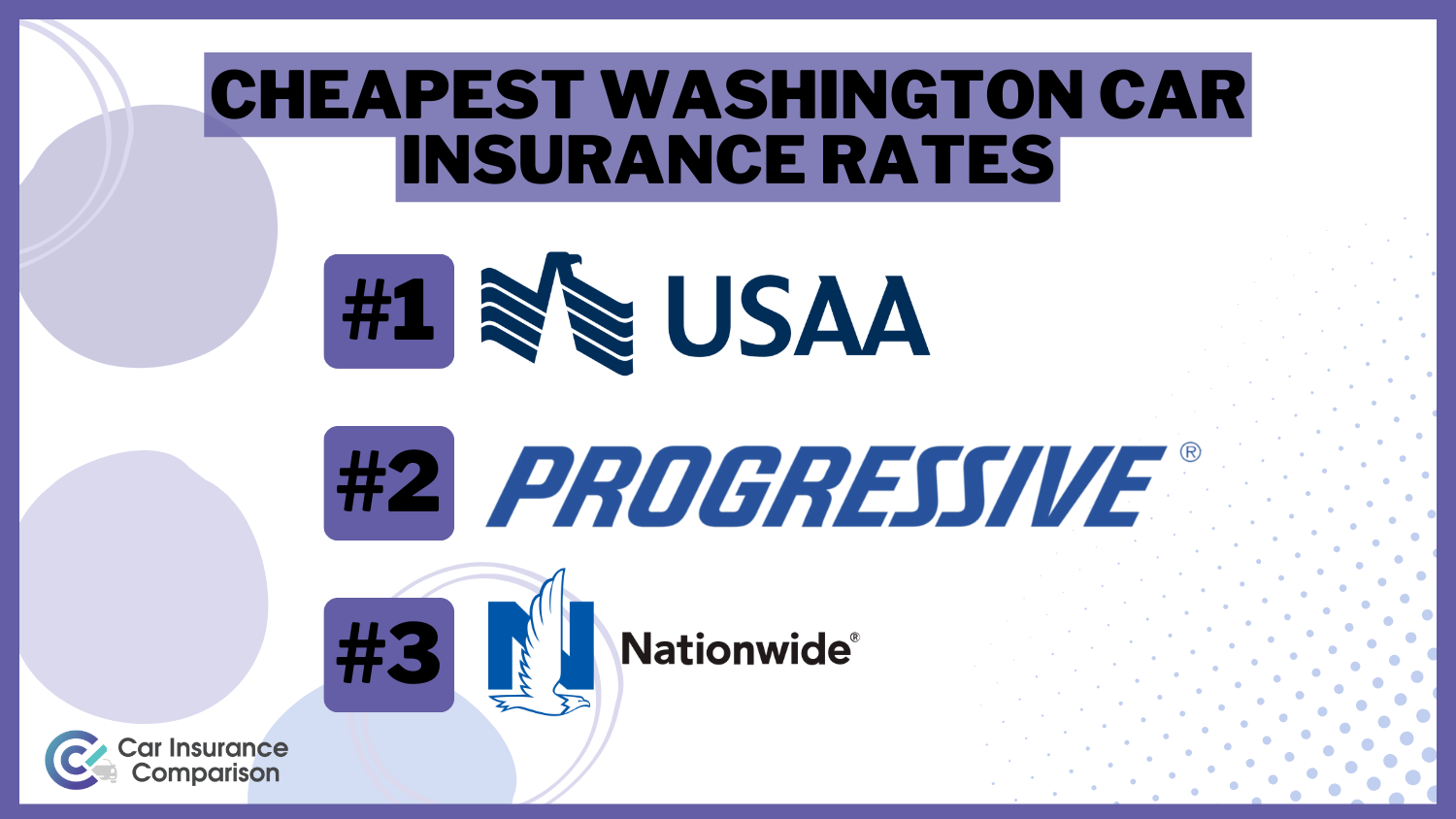 Cheapest Washington Car Insurance Rates: USAA, Progressive, Nationwide