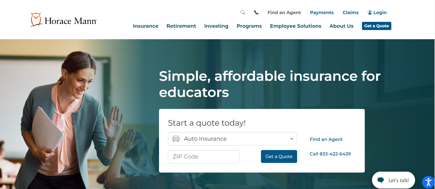 Horace Mann Homepage: Horace Mann Car Insurance Review