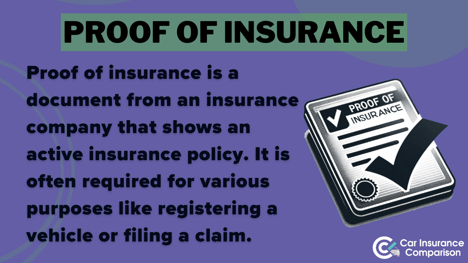 Proof of Insurance Definition Card: How to Find Your Car Insurance Policy Number