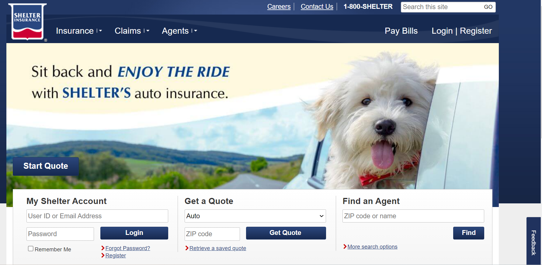 Shelter Insurance Homepage: Shelter Car Insurance Review 