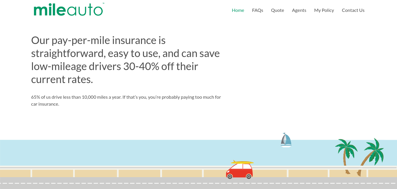 mile Auto insurance car insurance review: mile Auto insurance website