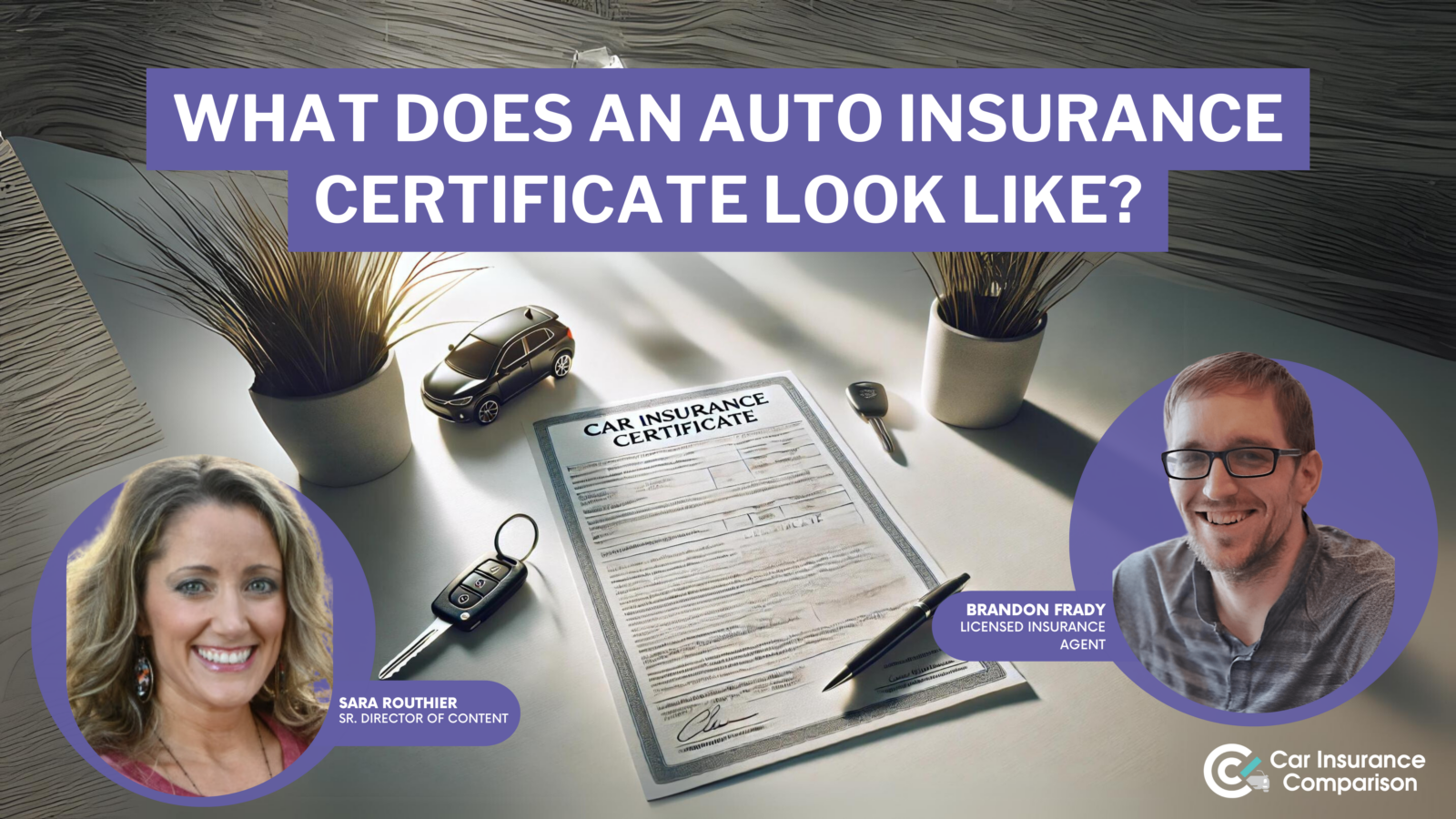 what does an auto insurance certificate look like?