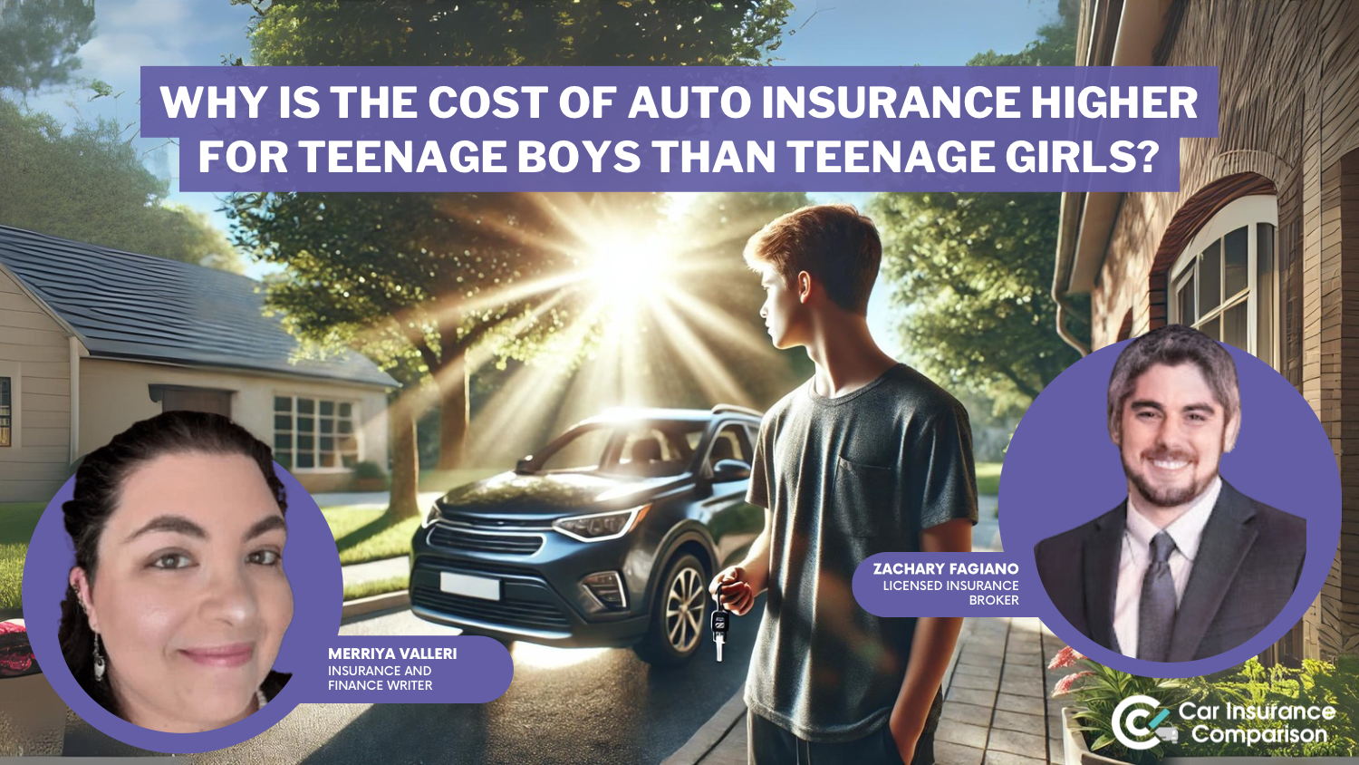 Why is the cost of car insurance higher for teenage boys than teenage girls?